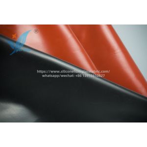 China 50m Silicone Coated Fiberglass Fabric Heat Resistant Industrial Grade on sale