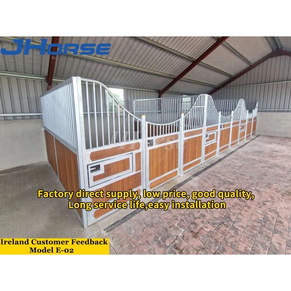 Safe Steel Structure Prefabricated Horse Stable 10ft 12ft 14ft Black Powder Coated
