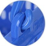 Rectangular Plastic Hand Shopping Basket Hollow - out Double Handle