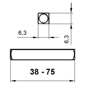 Galvanized Square Key 1/4”