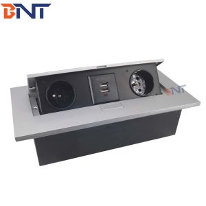 CE approve French power tabletop pop up socket for multimedia office