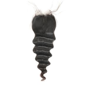 China Natural Looking Human Hair Lace Closure No Tangle Fashionable Appearance on sale
