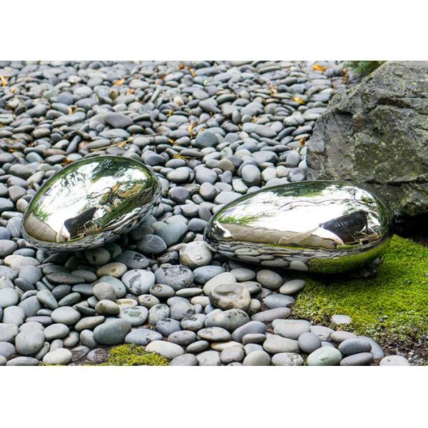 Buy Polished Rock Sculpture , Stainless Steel Outdoor Sculpture Customised at wholesale prices