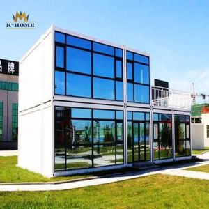 Flat Pack Prefab Modular Office Container Houses With Glass Wall
