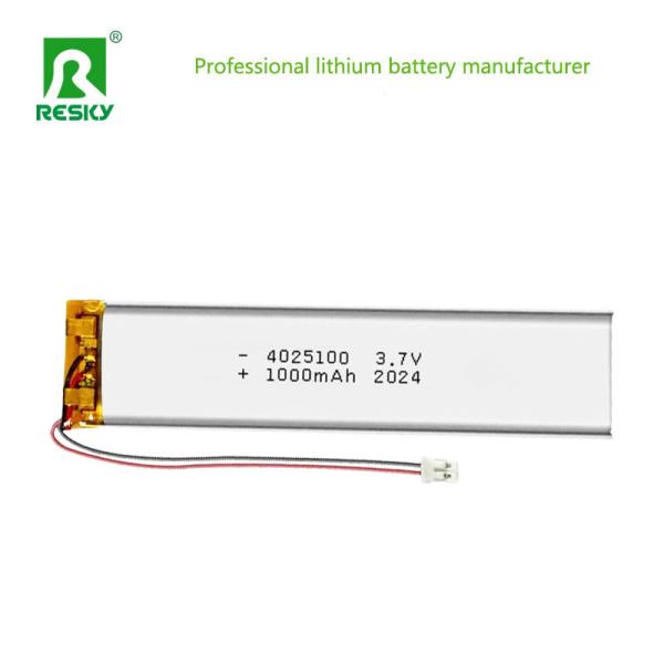 Rechargeable Lithium Ion Batteries 4025100 3.7v 1000mAh 3.7wh Li Polymer Battery Cell