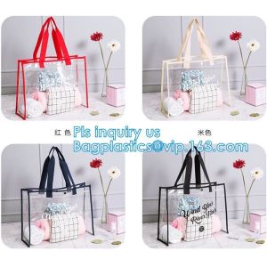 Reusable die cut handles promotional plastic bag, Promotional Items Transparent