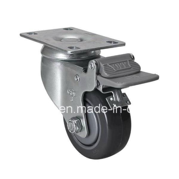Buy Customization Edl Medium 3" 130kg Plate Brake PU Caster Z5723-77 with Brake and Request at wholesale prices