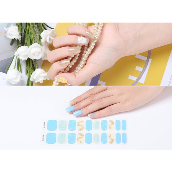 Hot Popular Fast Shipping Diamond Gel Nail Wraps Semi Cured Gel Nail Stickers For Women Nail Strips Manufacturer China