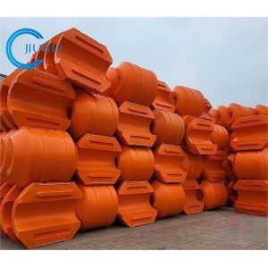 Mud / Sand / Slurry Plastic Dredging Pipe Floats With Foam Filled