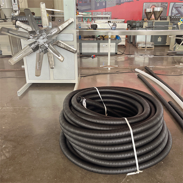 Double Wall Pipe Extrusion Machinery , Plastic Corrugated Pipe Extrusion Line SGS