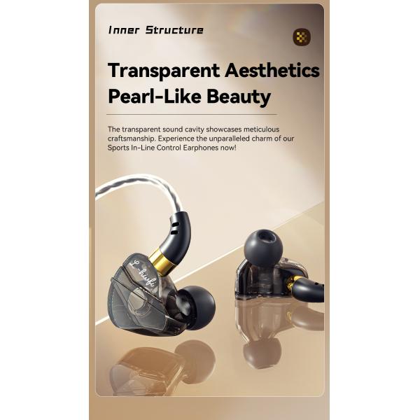 3.5mm Jack Aux USB Type C Earphone With HiFi Touch Control