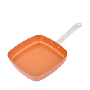 Oven safe Orange Aluminum Cookware Set With Silicone Grip