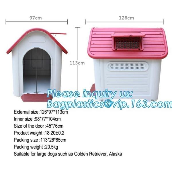 Buy Home Indoor Outdoor Eco Friendly Dog House, Wholesale blue indoor outdoor plastic pet dog house, Kennel with window, cat at wholesale prices
