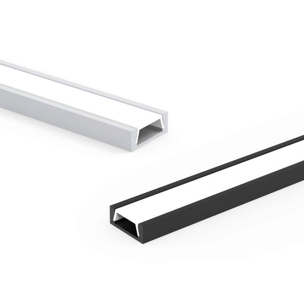 LED aluminum profile installation example showing recessed mounting