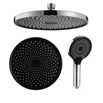 Round Shape Handheld High Pressure Bathroom Hand Held Shower Head With Easy To Clean Silicone Jets