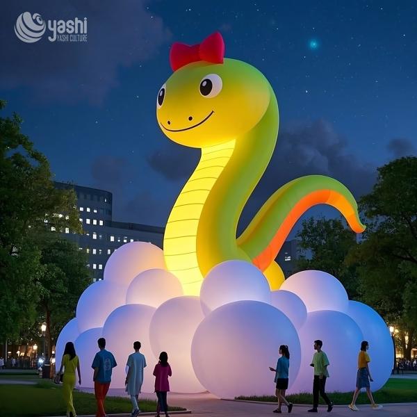 Buy Large Cartoon Animal Inflatable Decorations Light Up Movable for Street Art Outdoor at wholesale prices