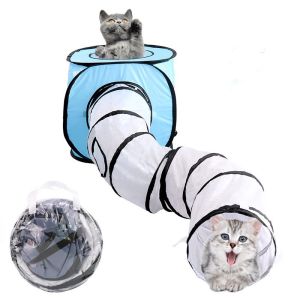 Interactive Collapsible Cat Tunnel Polyester Fiber