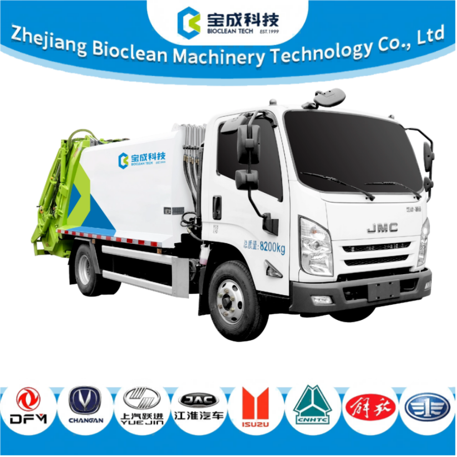 Automatic Garbage Compactor Truck Carrier Rear Loaders Safety Operation