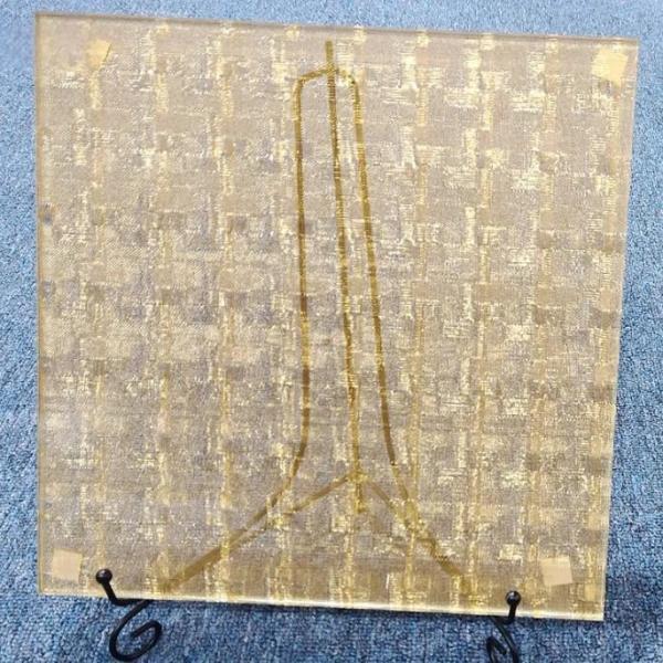 Buy Custom Made Fabric EVA Laminated Glass Decorative Partition / wardrobe Glass Door at wholesale prices