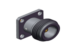 4 Hole Flange Mount N Type Female Jack RF Coaxial Connector Frequency Up To