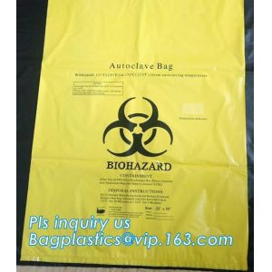 Large Capacity Red Biohazardous Disposal Medical Waste Plastic Trash Bags on