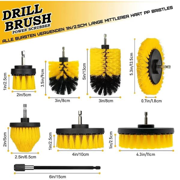 Drill Brush Set for Cleaning - Power Scrubber Brush Towel Kit with Extend Attachment for Car View More