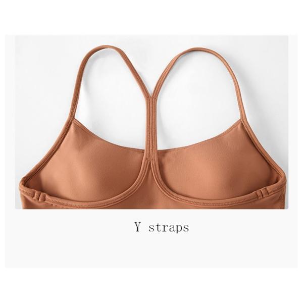 Flow Y Back Solid Color Sports Bra Pro Skin Widened Hem For Running Yoga Gym