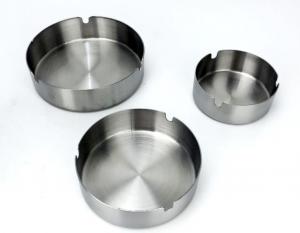 China 0.6mm Custom Tin Cans 12cm Stainless Steel Ashtray Outdoor on sale