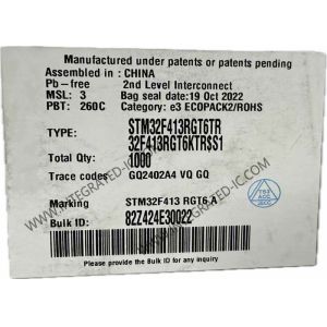 Quality Microcontroller MCU STM32F413RGT6 Embedded Microcontrollers 64-LQFP Package for sale