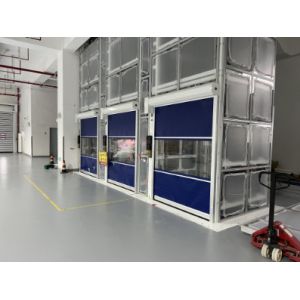 China Galvanized Steel PVC Industrial Fast Door 2m/s 900N / 800N Tear Resistance on sale