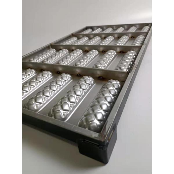 24 Cavity PTFE Oval Shaped Waffle Hot Dog Mold Pan