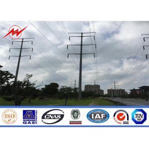 China 3 mm Thickness Multi - Pyramidal Galvanized Steel Pole , Electrical Power Poles on sale