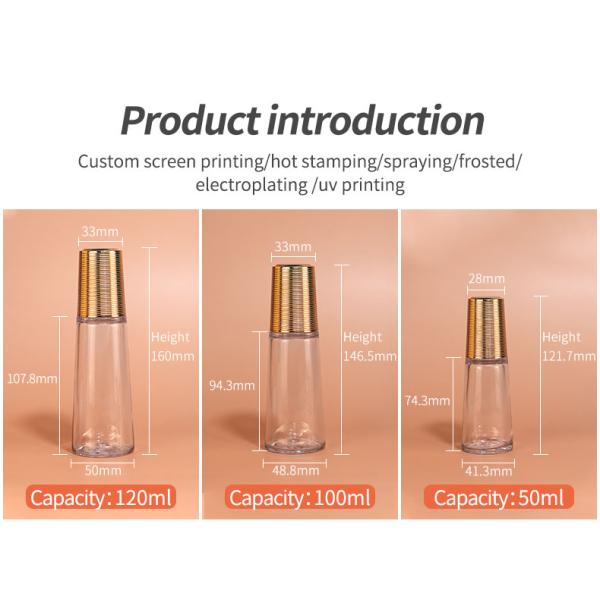 120ml 150ml PETG Bottle Triangle Thick Wall Cosmetic Jar Custom Logo Printing Accepted