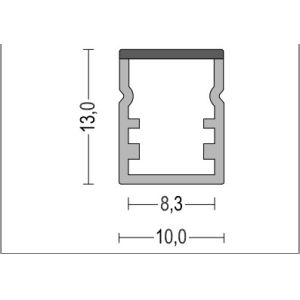 led aluminium channel 1m,2m,3m within 8mm led strip for waterproof lighting