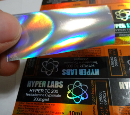 Buy 10ml Vial Laser Adhesive Labels Hologram Sticker vial Package Custom Waterproof at wholesale prices