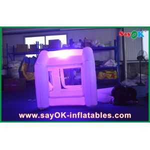 Inflatable Game Party 210D Polyester Cloth Inflatable Money Booth LED White For
