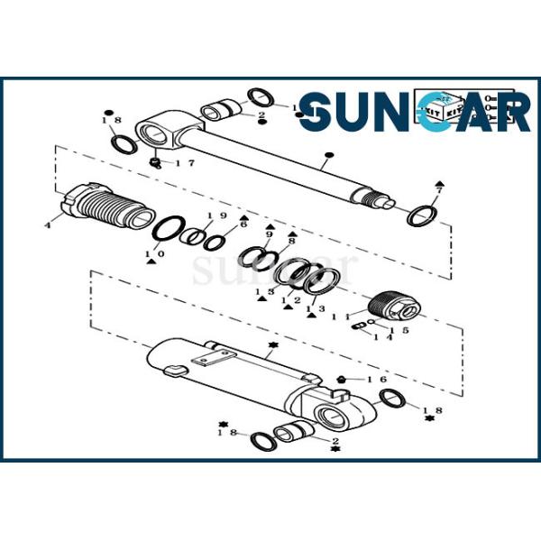 Buy 72280268 Mini Crawler Excavator CX20B CASE Dozer/ Swing Cylinder Replacement Seal Kit at wholesale prices