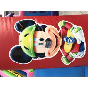 Customized Mickey Mouse Inflatable Jumping Castle Slide For Backyard