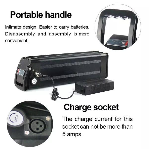 Customized Size Electric Bike Lithium Battery Light Weight 48V 10AH / 15AH / 17.5AH