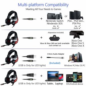 K5 Pro Noise Cancelling PC Gaming Headset with Mic