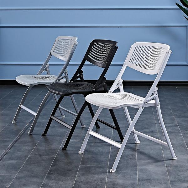 Outdoor Banquet Events Plastic Metal Foldable White Black Dining Chair for Wedding Hotel