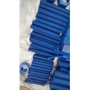 XYLAN Fluorocarbon Coated STUD BOLT With 2 Heavy Hex. Nuts For Steel Pipeline