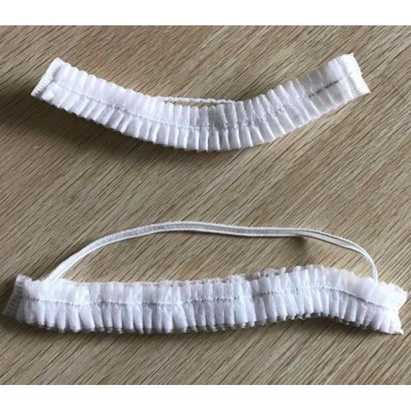 Machine Made Custom Beard Nets Personal Logo Printing With Elasticated Clip