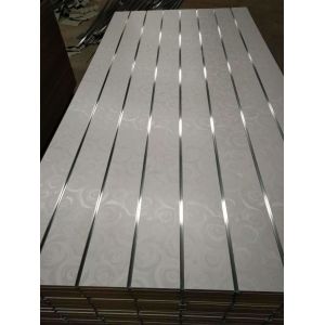 Exhibition Hook Prelaminated MDF Board , Grooved UV 18mm MDF Sheet 1200x2400mm