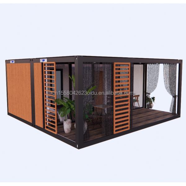 20 Foot Deluxe 2-Bedroom Prefabricated Wooden House Modern Design Foldable Kitchen Bathroom and Outdoor Terrace for Living