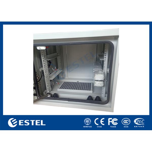 19 Inch 9U Internal Dimension Outdoor Telecom Cabinet With Two AC220V 50Hz Fans ET6060500A-9U