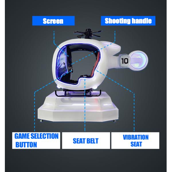 SSD 240G Coin Operation 9D VR Helicopter 15pcs Interactive Shooting Games