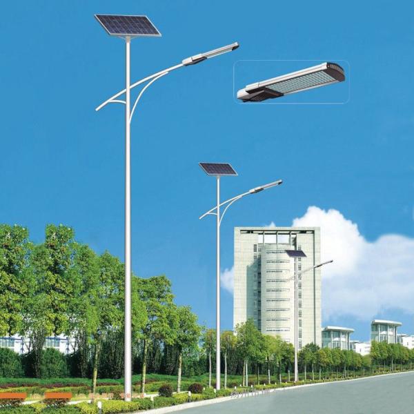 Custom Galvanized Steel Street Lighting Pole Anti Corrosion Finish