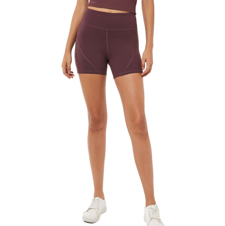 Women Workout Shorts With Pocket High Waist Yoga Shorts Sexy Fashion