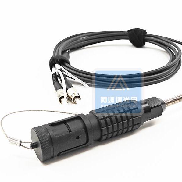 4 Core Tactical Armored Patch Cable Pro Beam Military Cable Jumper 5.0mm Black TPU Jacket